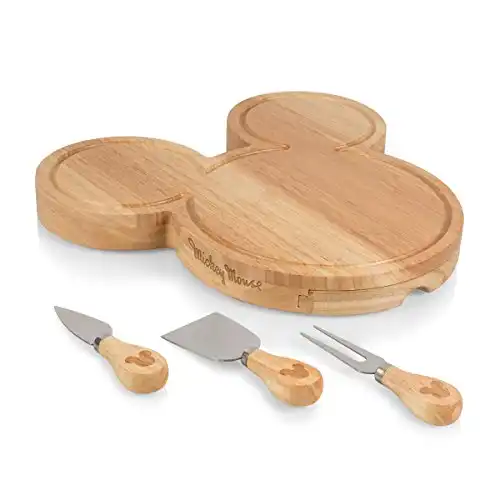 Toscana - a Picnic Time brand Disney Mickey Mouse Cheese Board and Knife Set, One Size, Wood