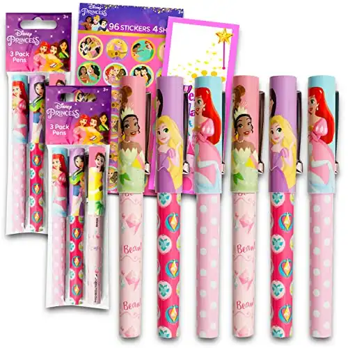 Disney Princess Pens Stocking Stuffers - 6 Pack