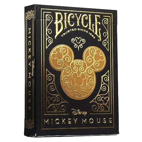 Bicycle Disney Mickey Mouse Inspired Black and Gold Playing Cards