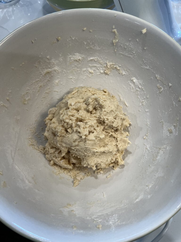 resting beignet dough
