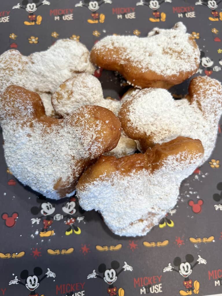 Mickey Mouse shaped beignets
