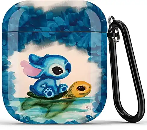 Stitch on Turtle Airpods Case