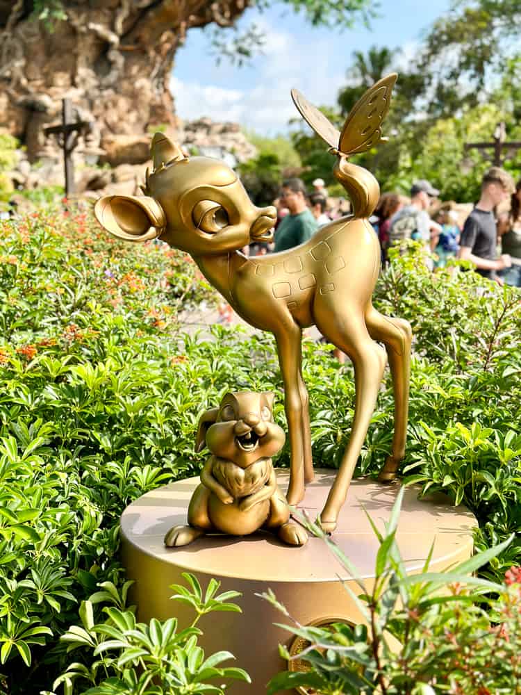 Thumper an Bambi Gold Statue