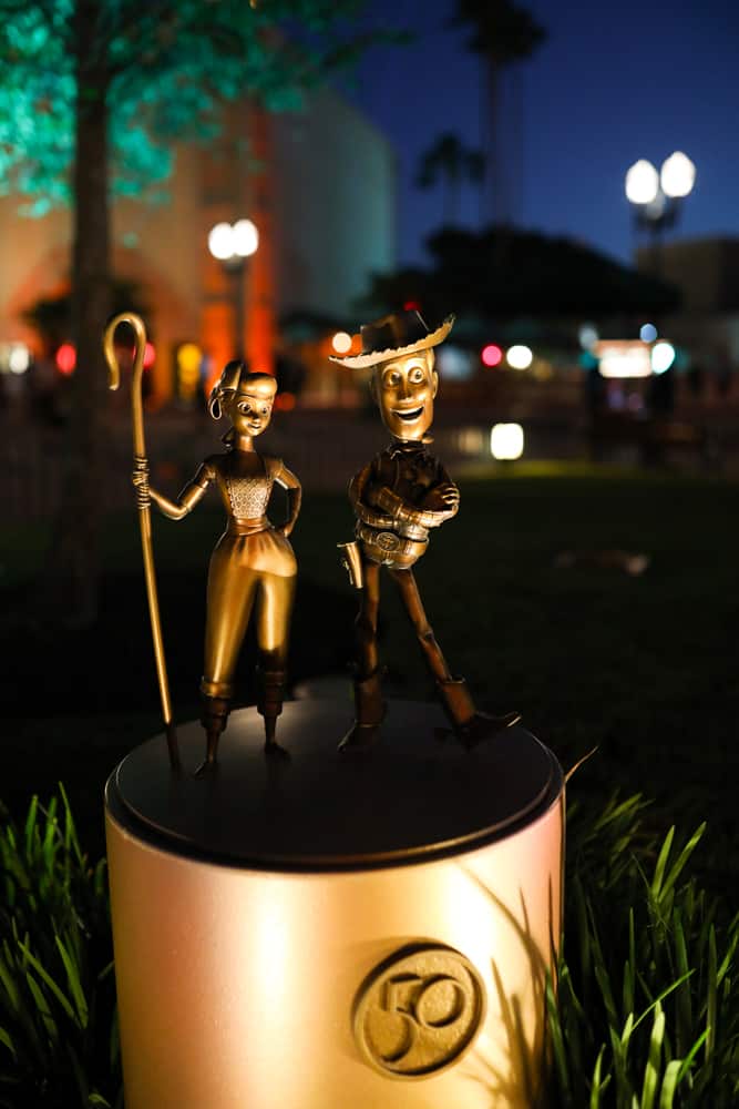 Woody and Bo Peep Gold statue