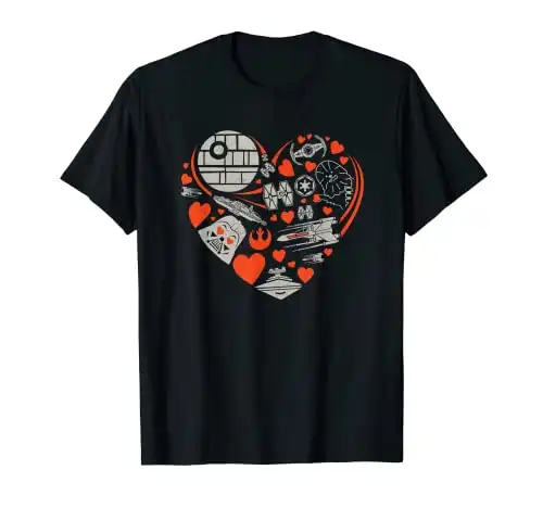 Star Wars Valentine's Day Heart Galaxy T-Shirt