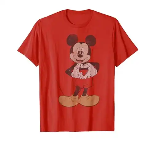 Disney Mickey And Friends Mickey Mouse Heart Hands T-Shirt