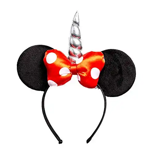 Disney Minnie Mouse Ears with Unicorn Horn