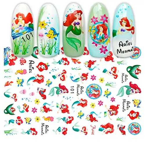 Cute Mermaid Nail Stickers (75+Decals)