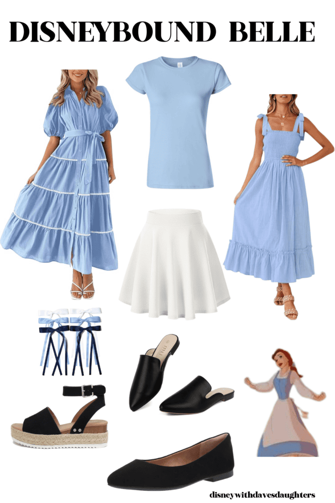 Disneybound Belle Blue Dress