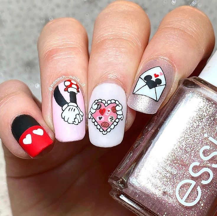 love letter mickey nails