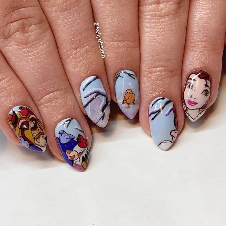 beauty and the beast nails