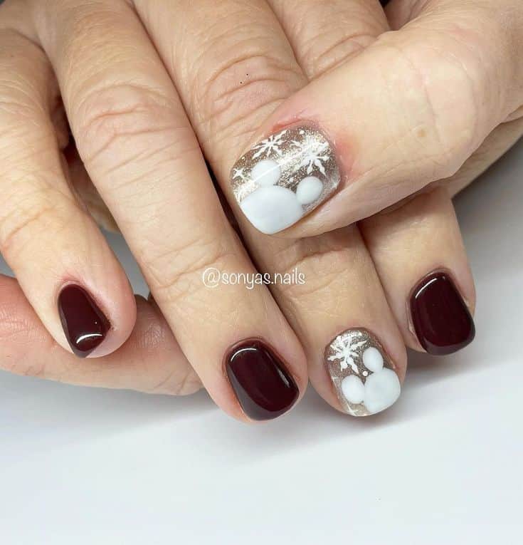 glittey snow flake mickey