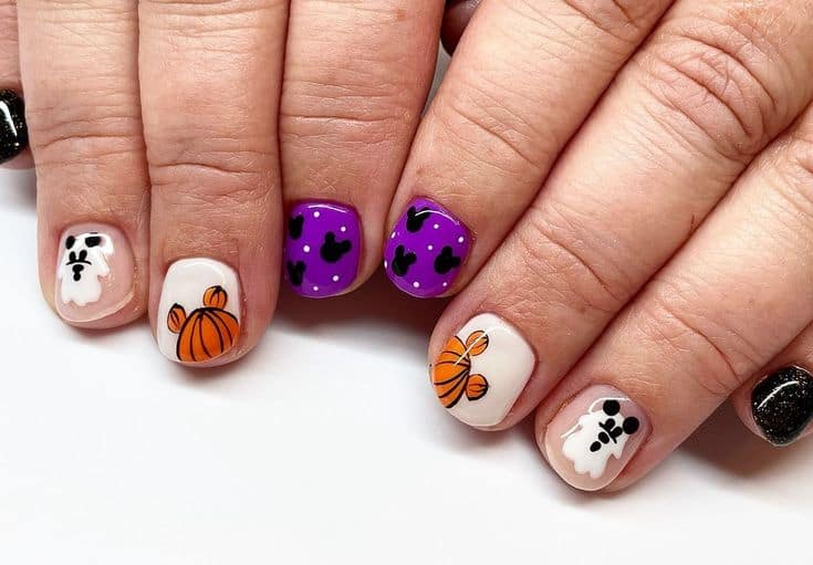 disney halloween nails