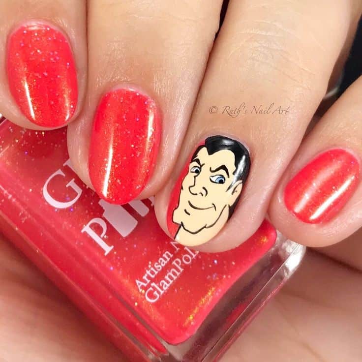 gaston red nails