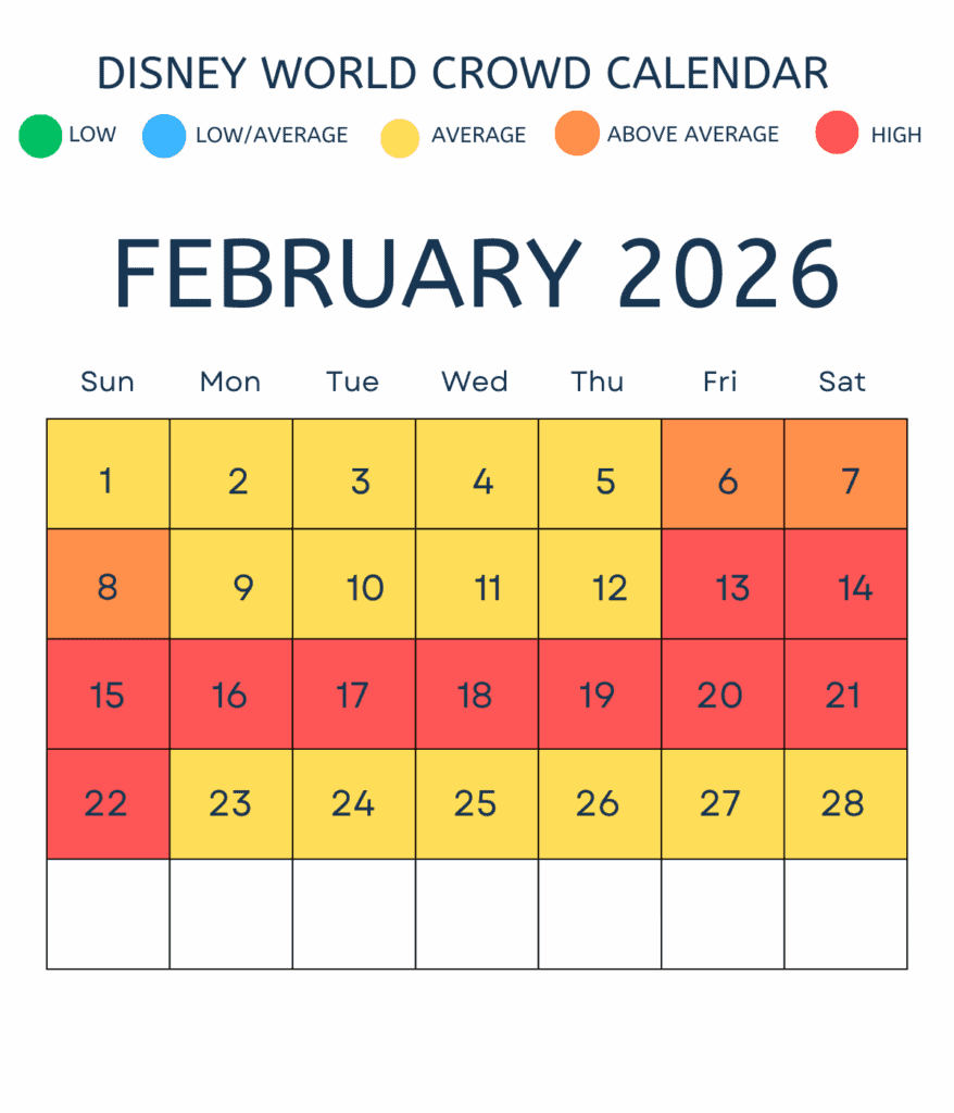 February 2026 Disney Crowd Calendar
