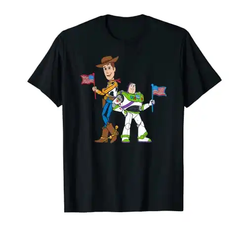 Toy Story Woody and Buzz Fourth of July T-Shirt