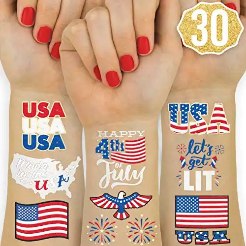 Fourth of July Temporary Tattoos