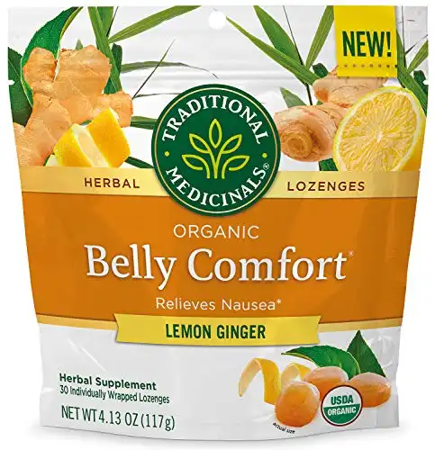 Traditional Medicinals Organic Belly Comfort Lemon Ginger Lozenges
