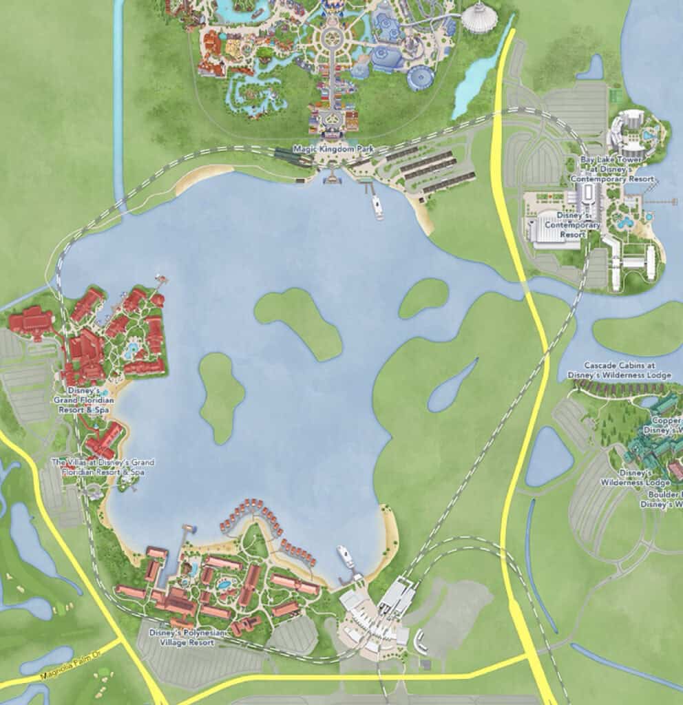 Map of Monorail Resorts
