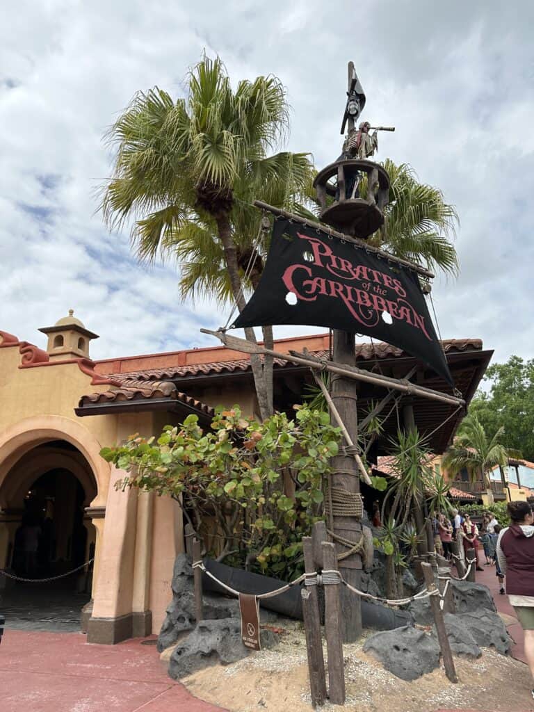 Pirates of the Caribbean sign flag