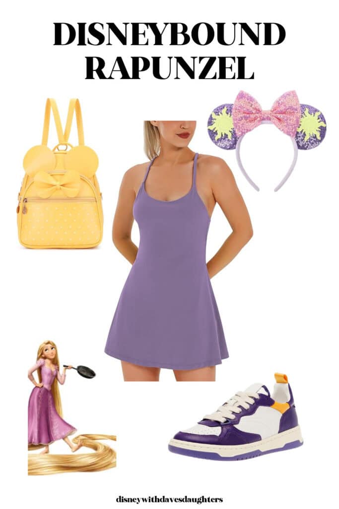 Rapunzel Disneybound outfit idea casual dress outfit idea