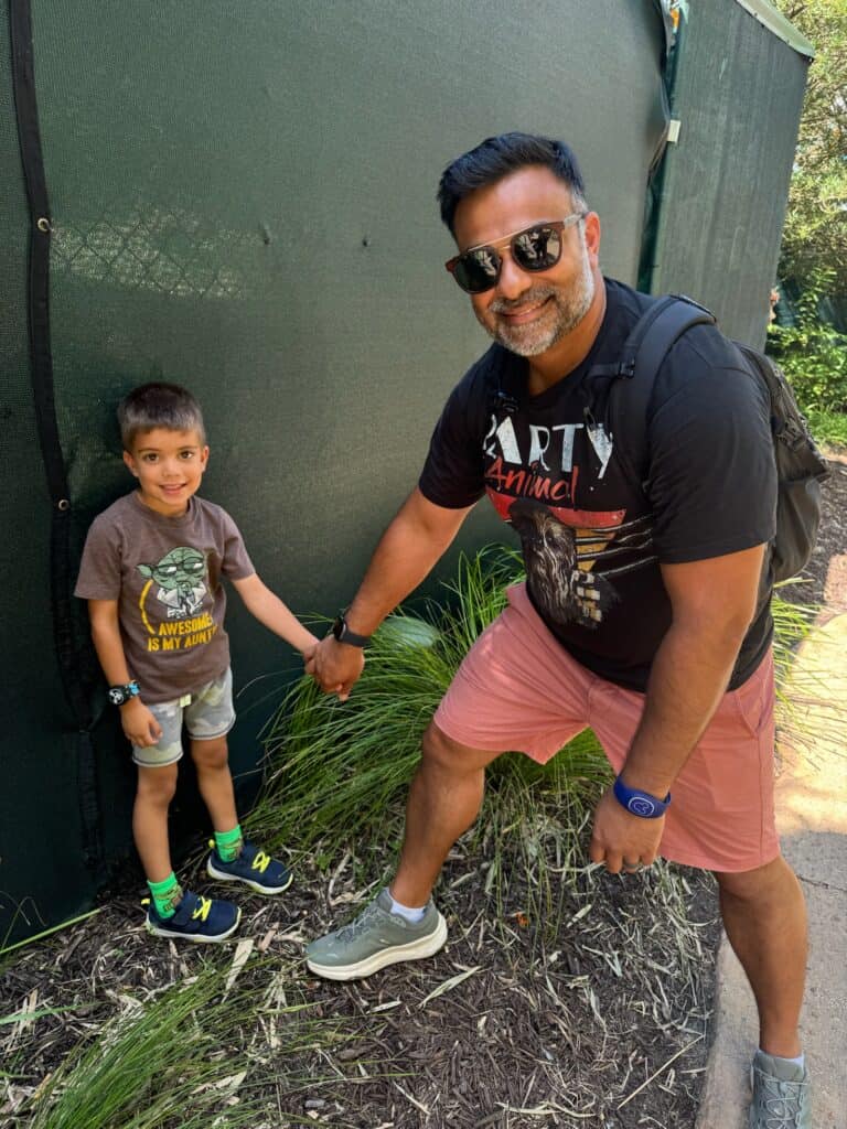Man and Son in Hollywood Studios