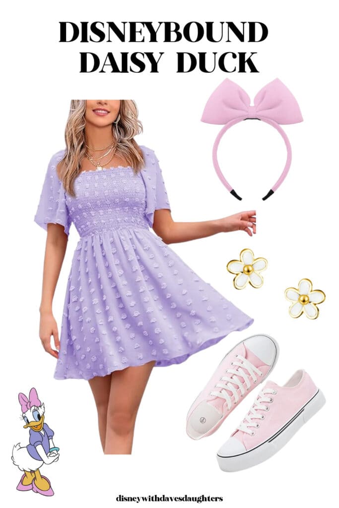 Daisy Duck Disneybound Outfit Idea - Feminine dress