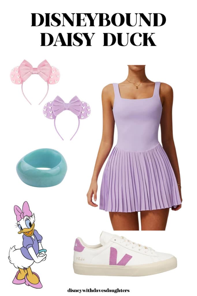 Daisy Duck Disneybound Outfit Idea - Athletic Dress