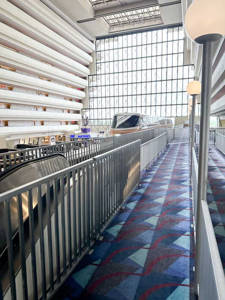 monorail at contemporary resort