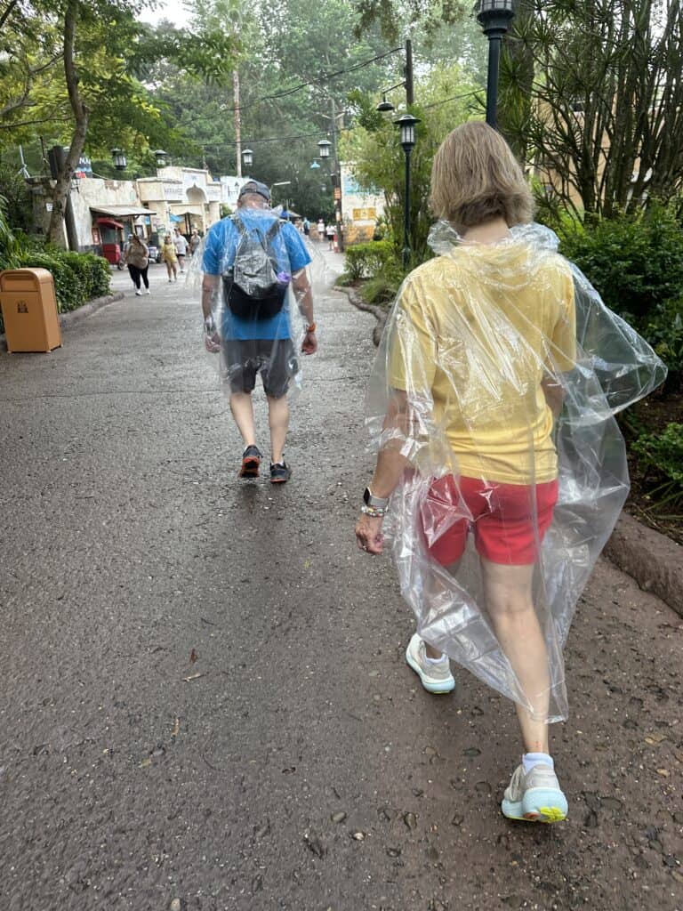 Rain ponchos in Disney World